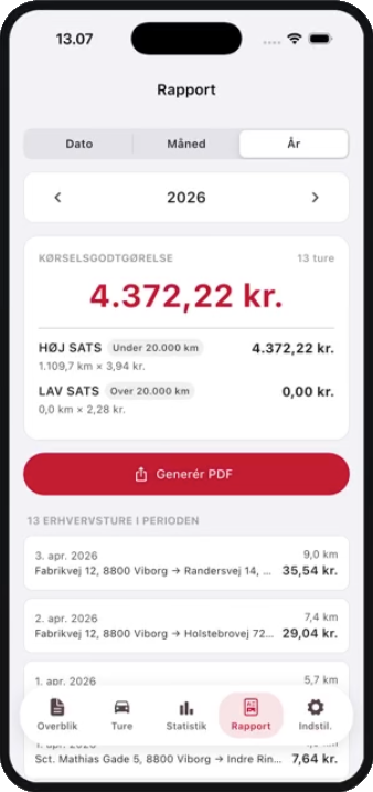 Færdig rapport til afregning